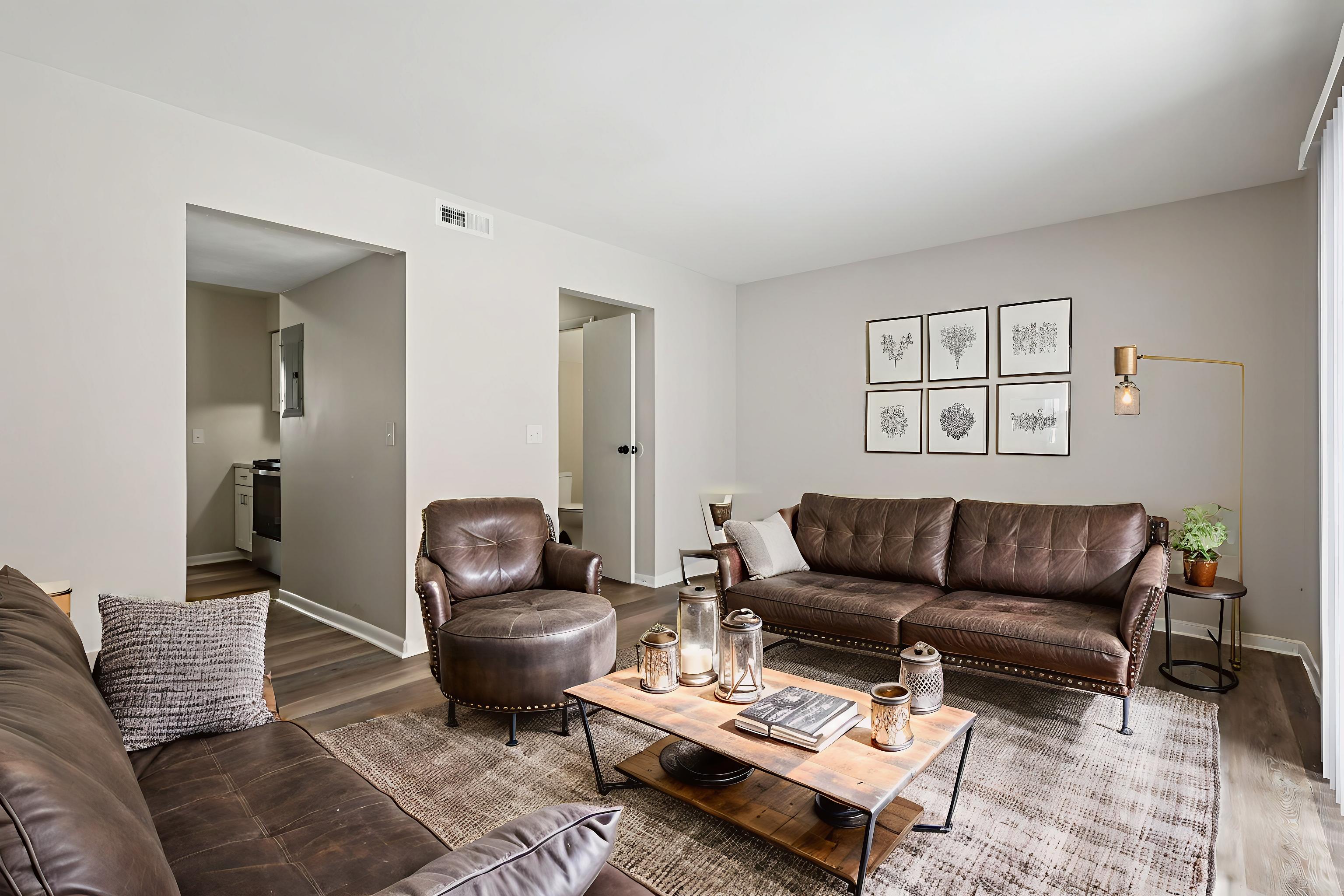 Wingate at Belle Meadows staged living room